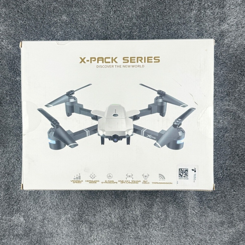 Attop X-Pack‎ 18 Foldable Drone with Camera 2 Batteries and Carrying Case Gray